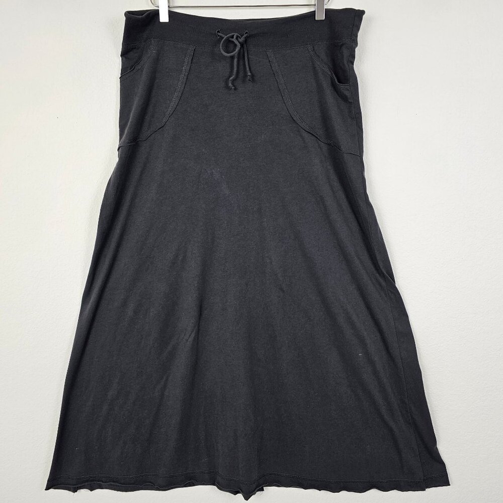 Coin 1804 Womens Dark Gray Skirt A Line Skater Loose Drawstring Pockets Jersey